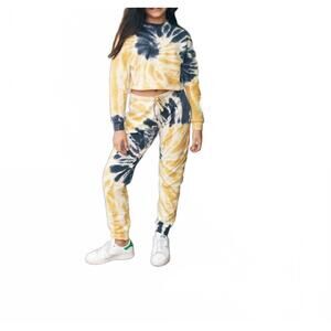 NEW SABZ SWIMWEAR girl's joggers set in yellow